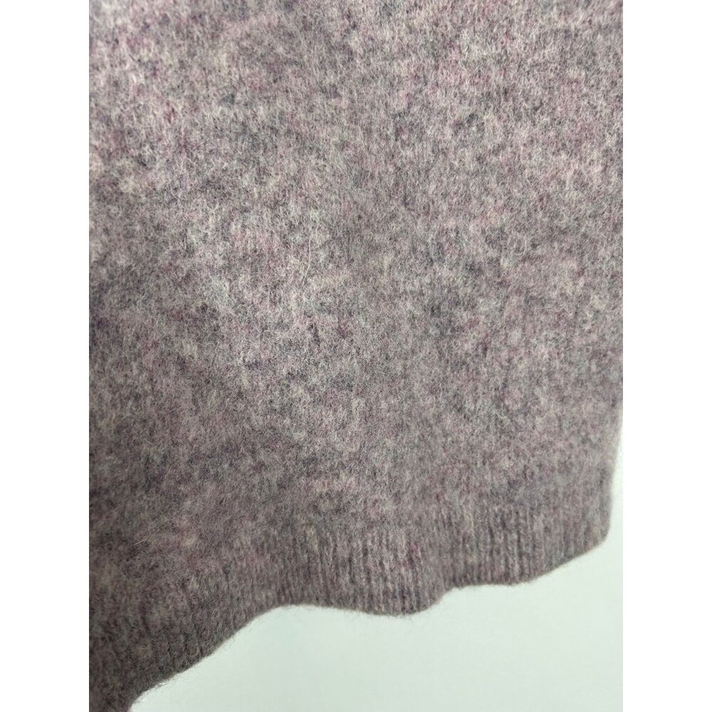 Uniqlo Women's Small/Petite 100% Wool 1-Button Purple Cardigan Sweater - Picture 9 of 11